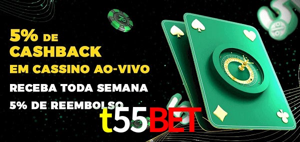 Promoções do cassino ao Vivo t55bet